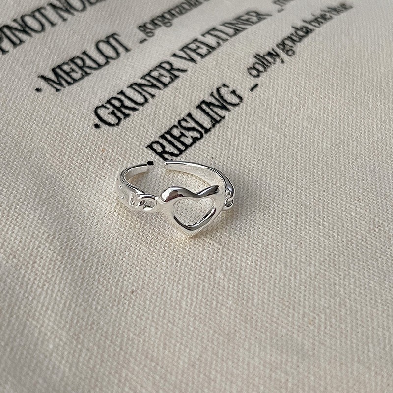 Damenring aus 925er Silber, unregelmäßiges Design