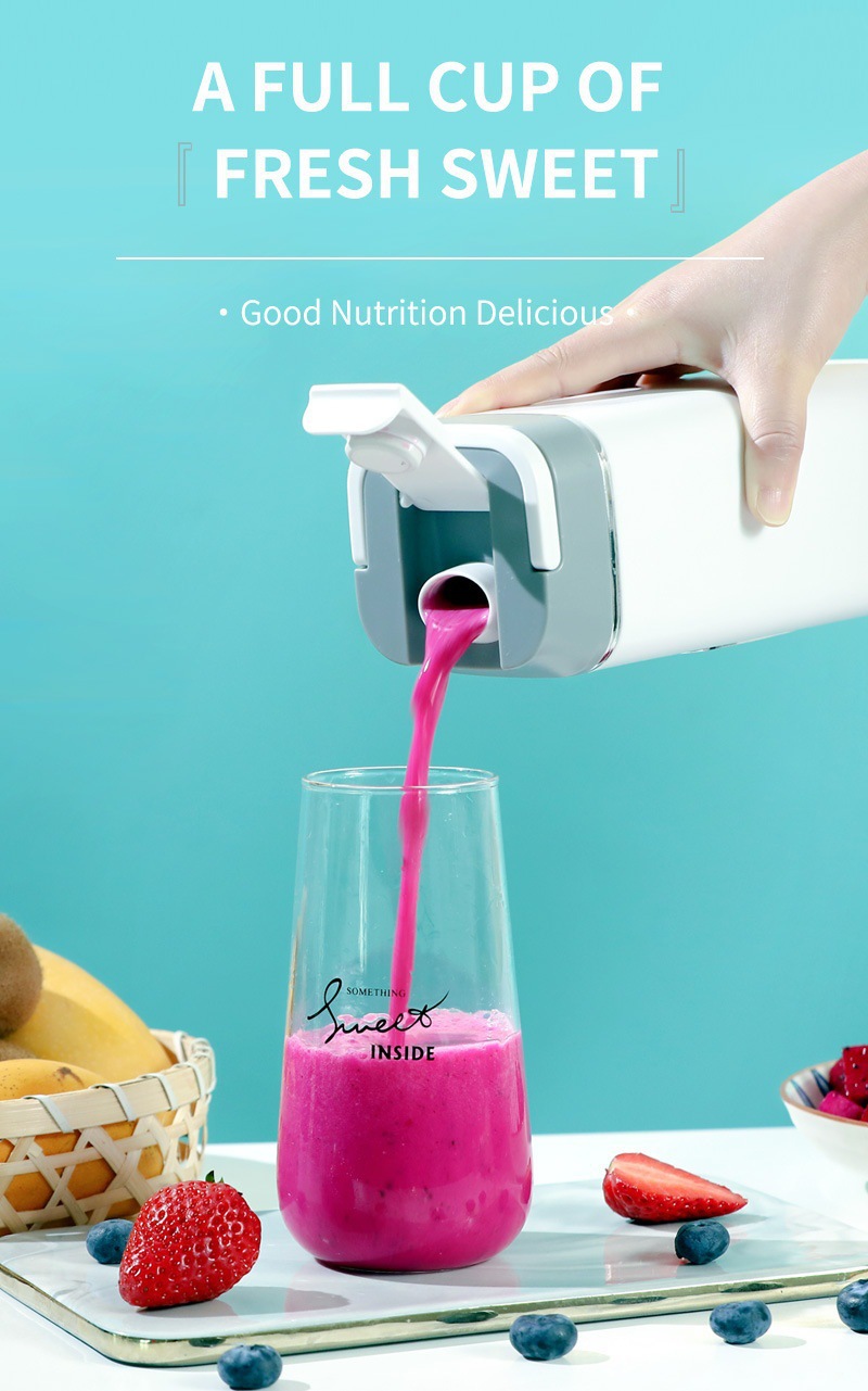 Portable USB rechargeable juicer, 12 blades, ice crusher