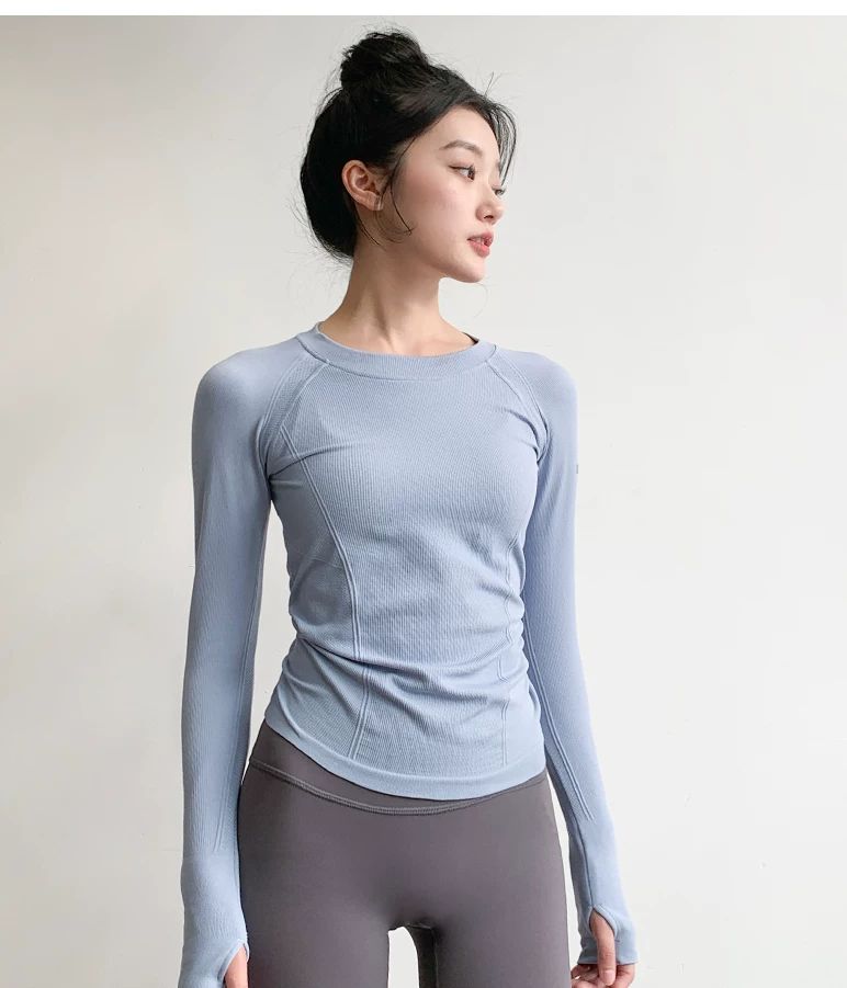 Yoga sports top, long sleeve, quick-dry fabric