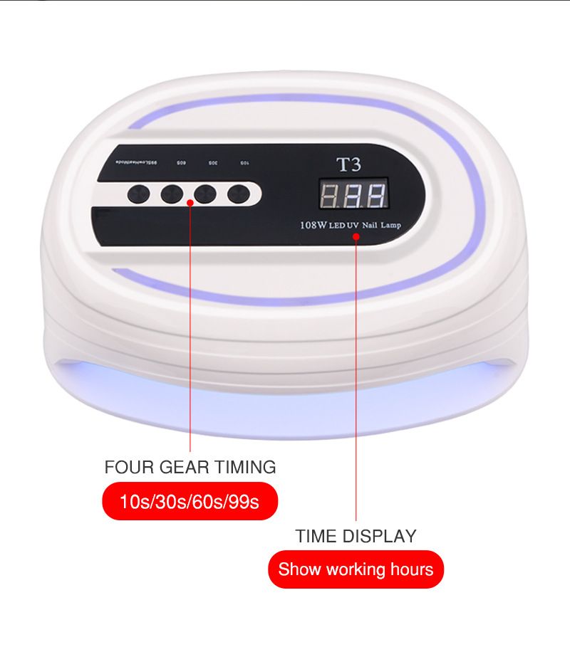 Nail UV lamp for simultaneous both hands curing