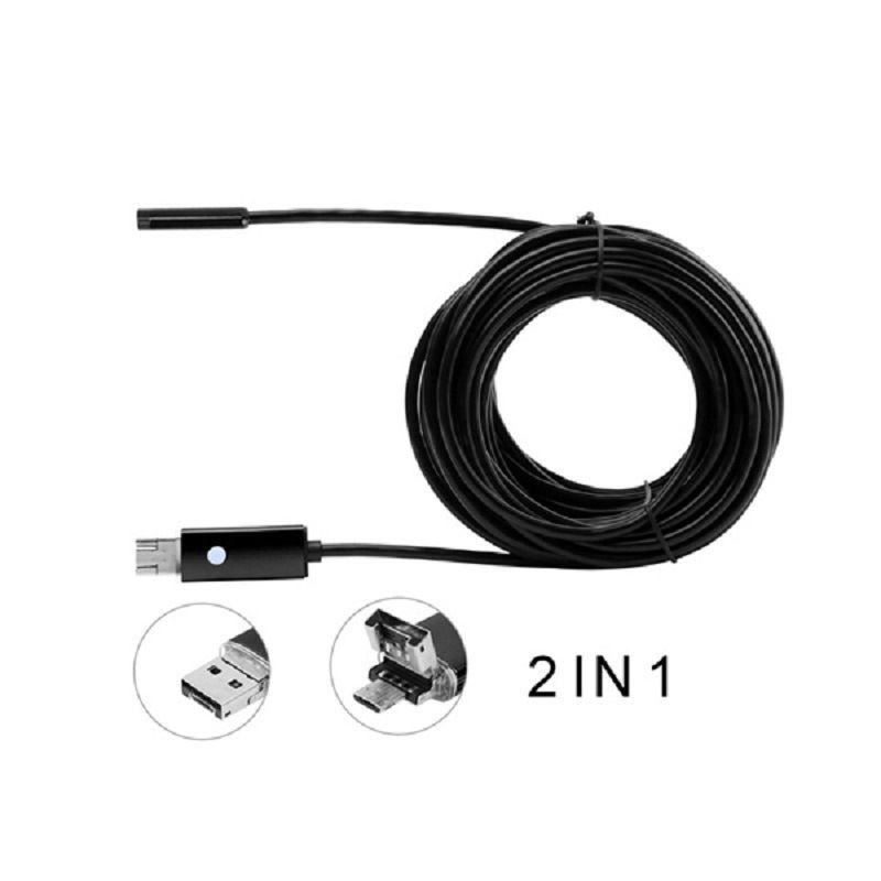 7mm USB Android endoskop, 1m su geçirmez, elle tutulan