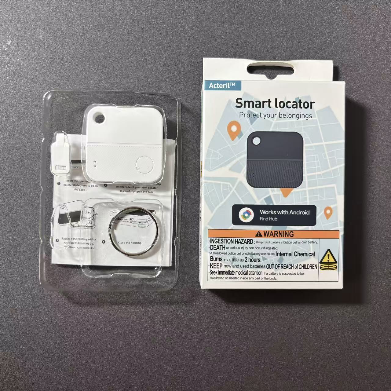 Ultraflaches Portemonnaie mit GPS-Tracker