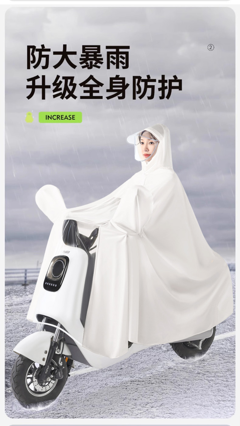 Regenjacke für E-Fahrzeuge, verdickt, verlängert, ganzkörper