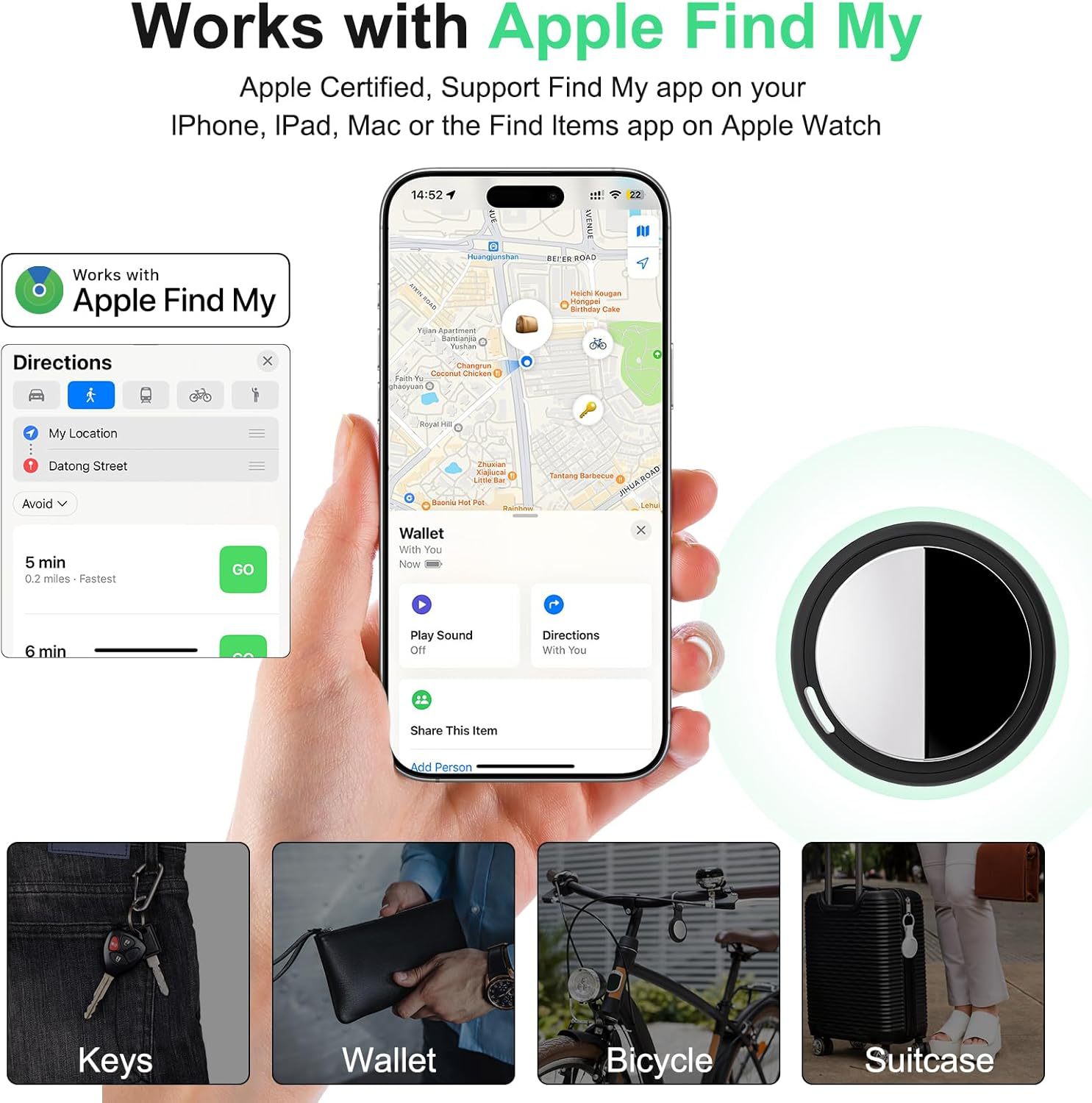 Apple AirTag child and pet tracker with GPS locator