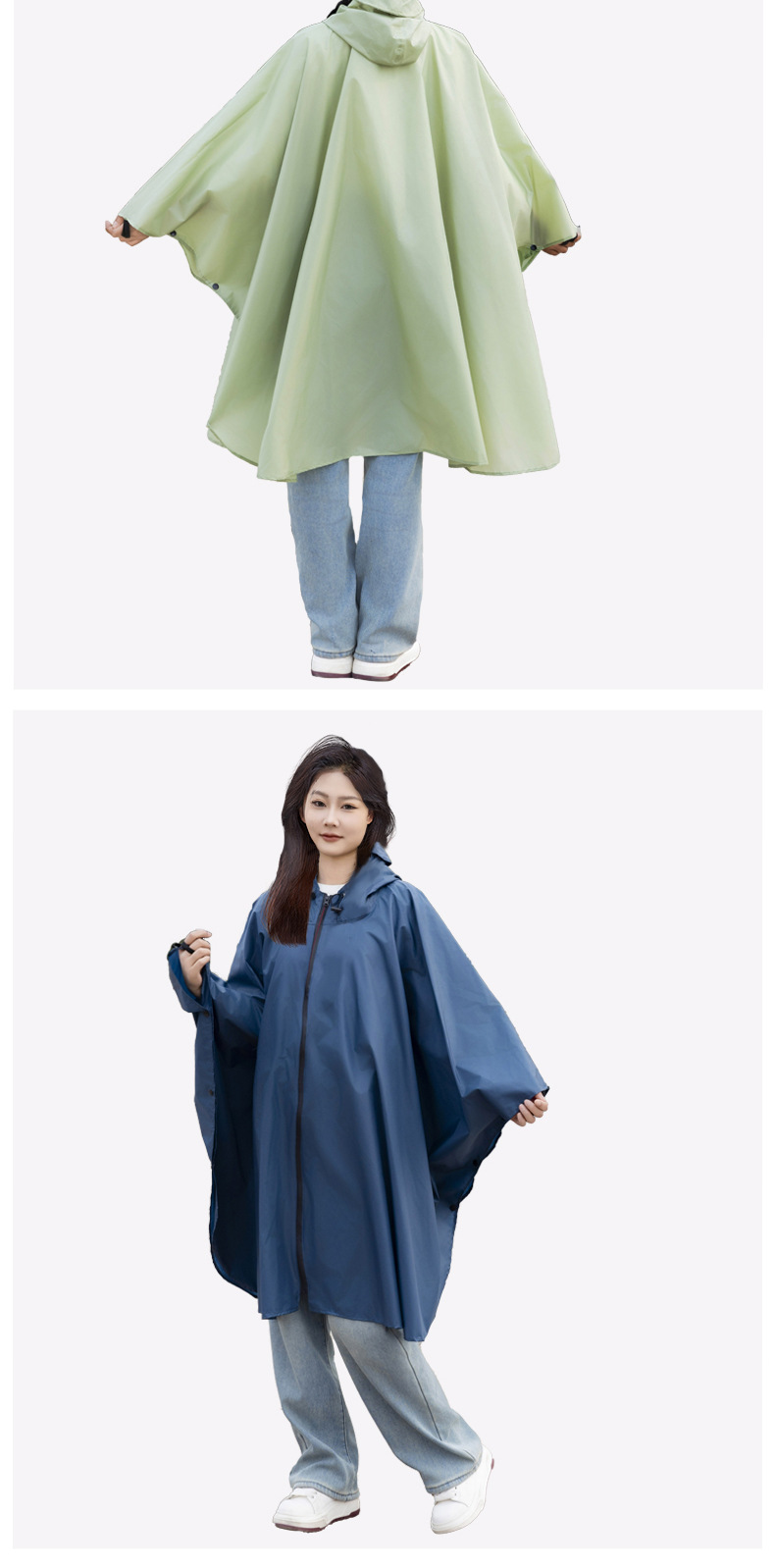3-in-1 wasserdichter Regenmantel-Poncho für Wandern und Radfahren