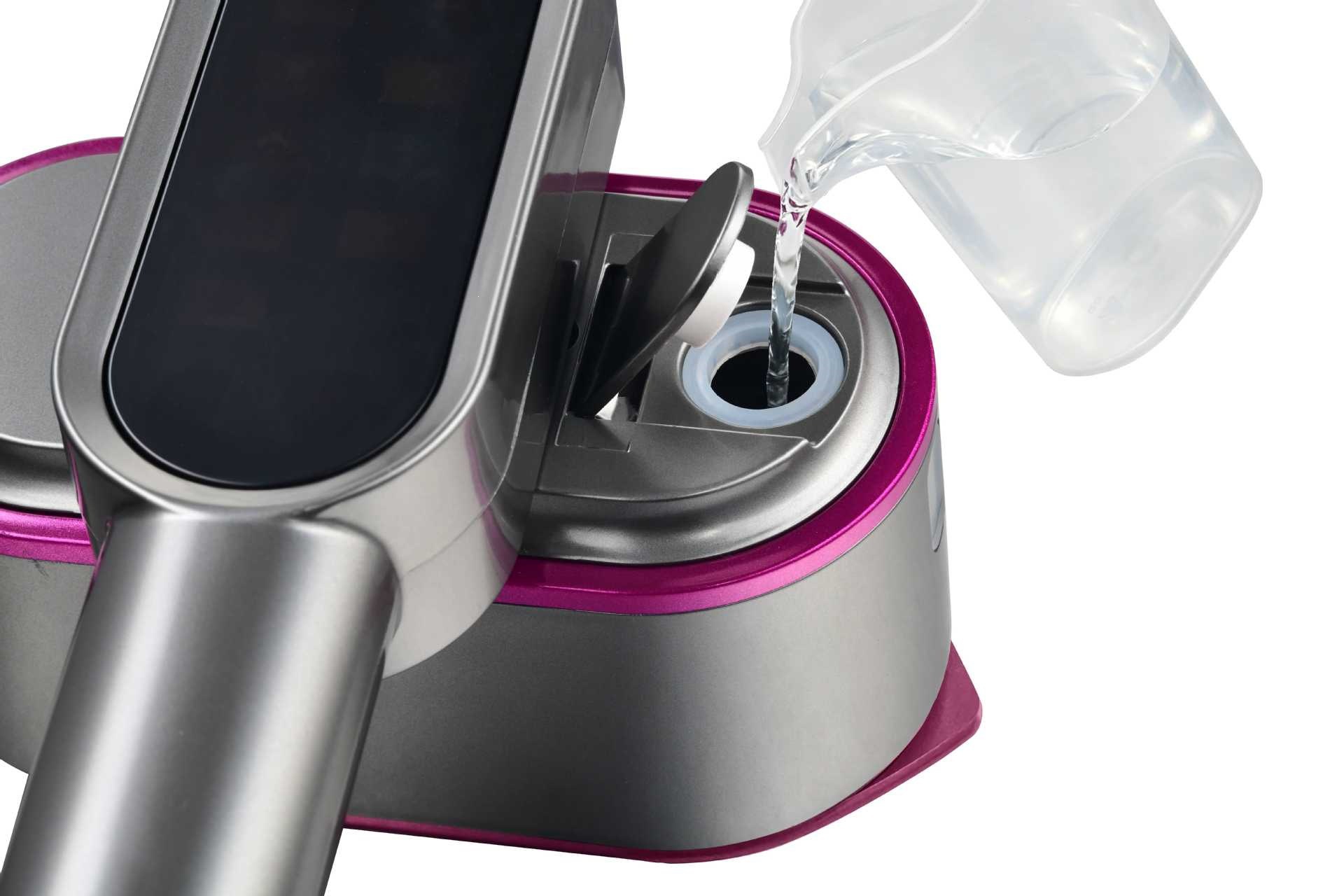 Foldable handheld garment steamer, touch screen, portable