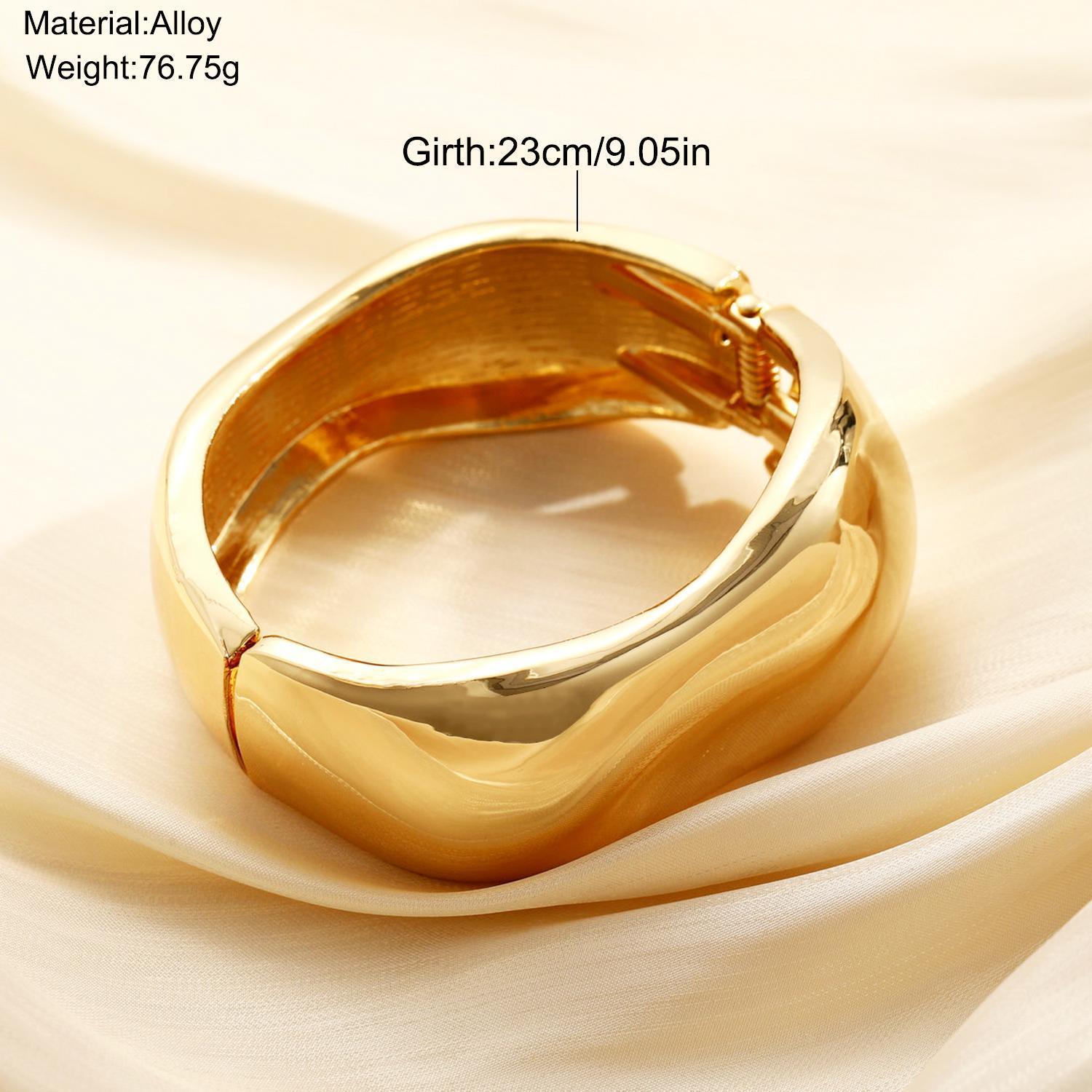 Acrylic mirror finish bracelet, glossy open-mouth