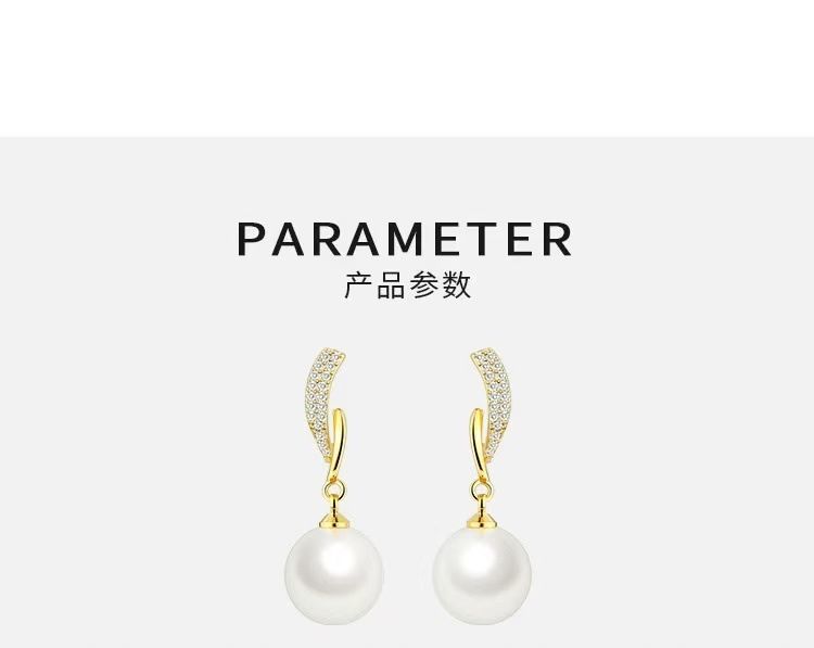 925 silver pearl stud earrings