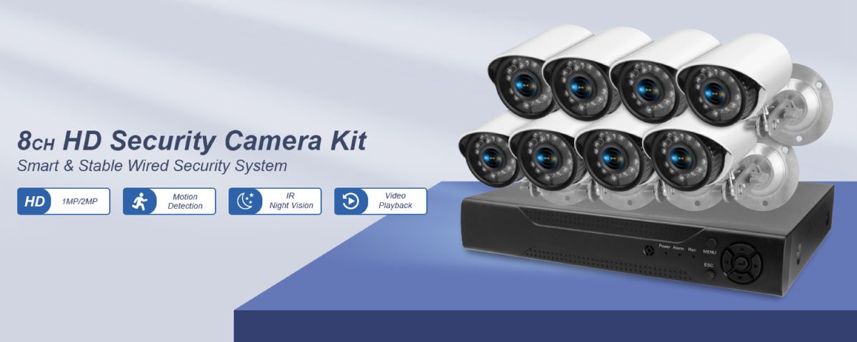 CCTV security kit, 8 or 16 channel AHD DVR system