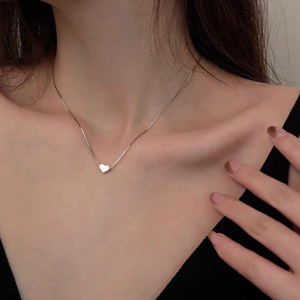 S925 Silber-Perlenkette, elegantes Design