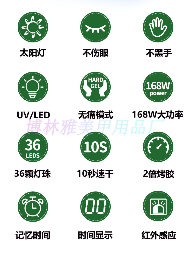 S16 degrade renkli tırnak lambası 168W yüksek güçlü çabuk kuruyan fototerapi tutkalı UV/LED çift fototerapi lambası tırnak kurutucu