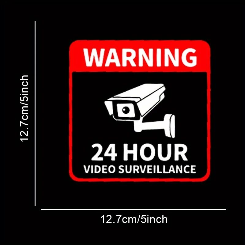 Video Surveillance Sticker Vinyl CCTV Camera Warning