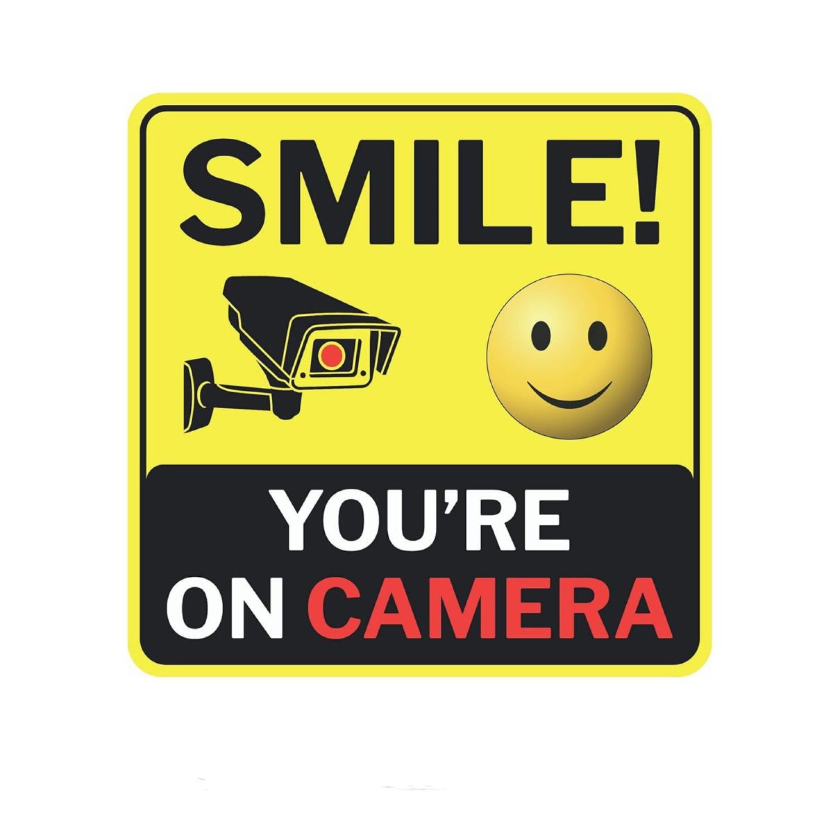 CCTV security camera warning sign