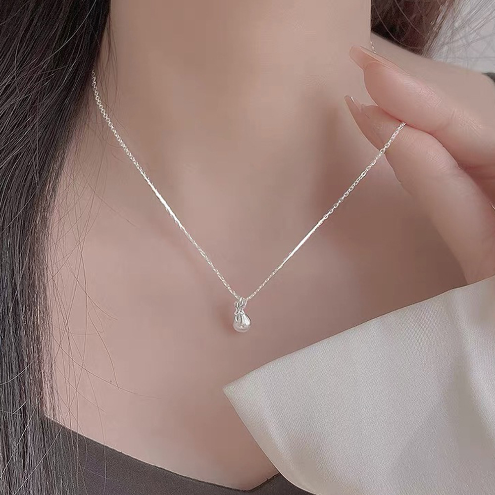 S999 Sterlingsilber Glücksbeutel Halskette Chinesischer Stil