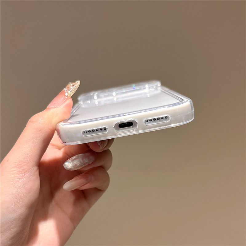 Işıltılı akışkan kum kamerası iPhone kılıfı, yumuşak, 13-17 Pro Max uyumlu
