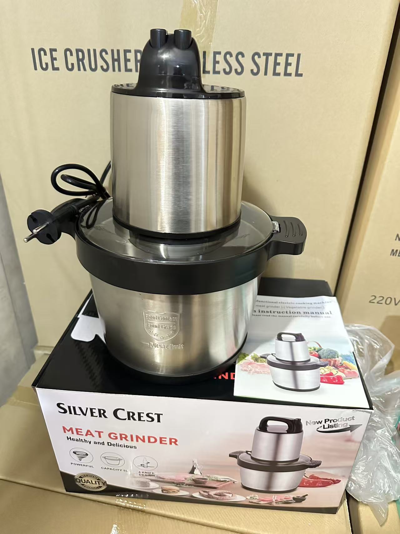 Fleischwolf, 6L Edelstahl, multifunktional