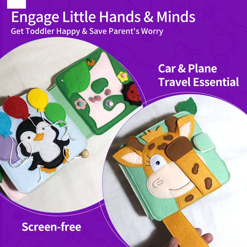 Tearproof felt book, giraffe pattern, stereo baby book