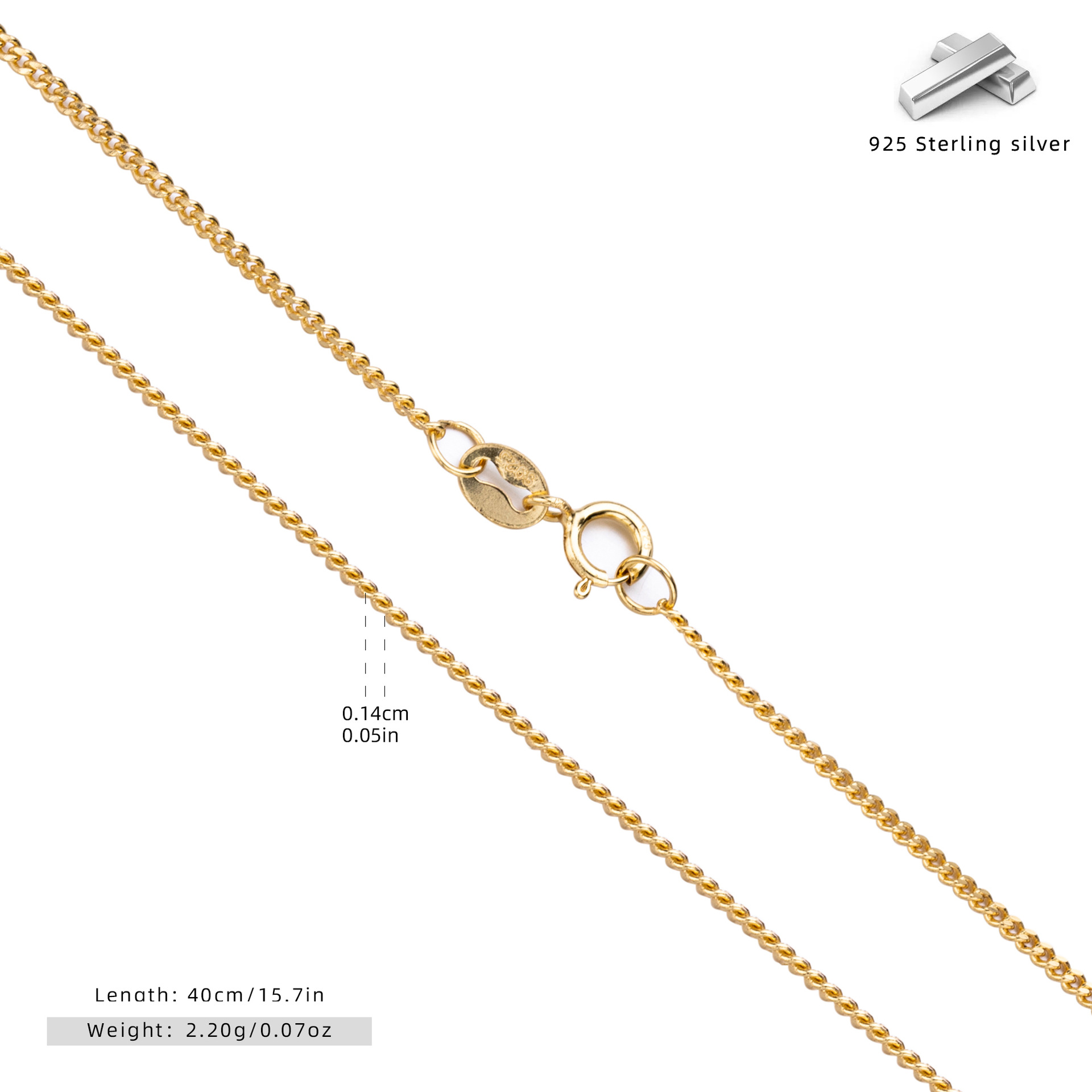 S925 sterling silver necklace, clavicle chain, DIY base