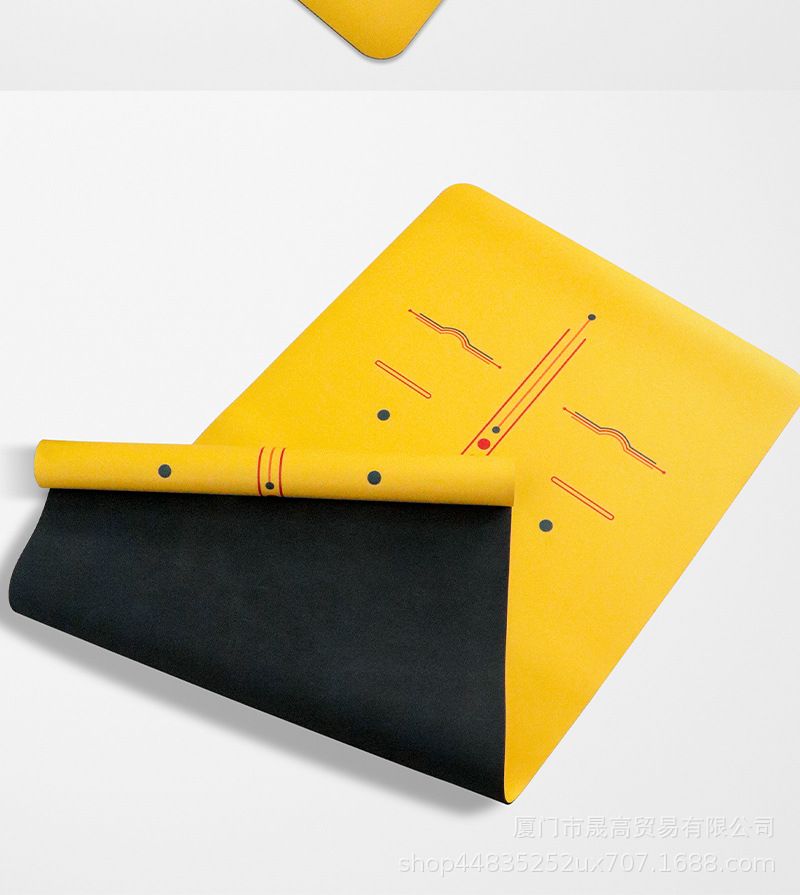 Yoga mat, natural rubber, PU non-slip, colorful, professional