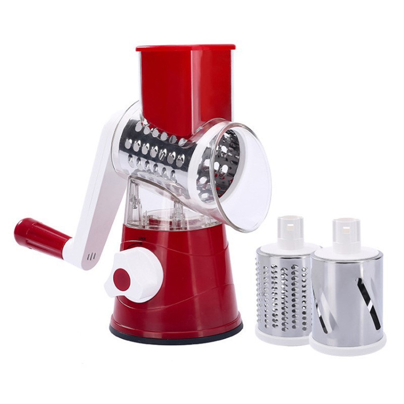 Multifunctional rotary vegetable cutter, manual hand crank, detachable