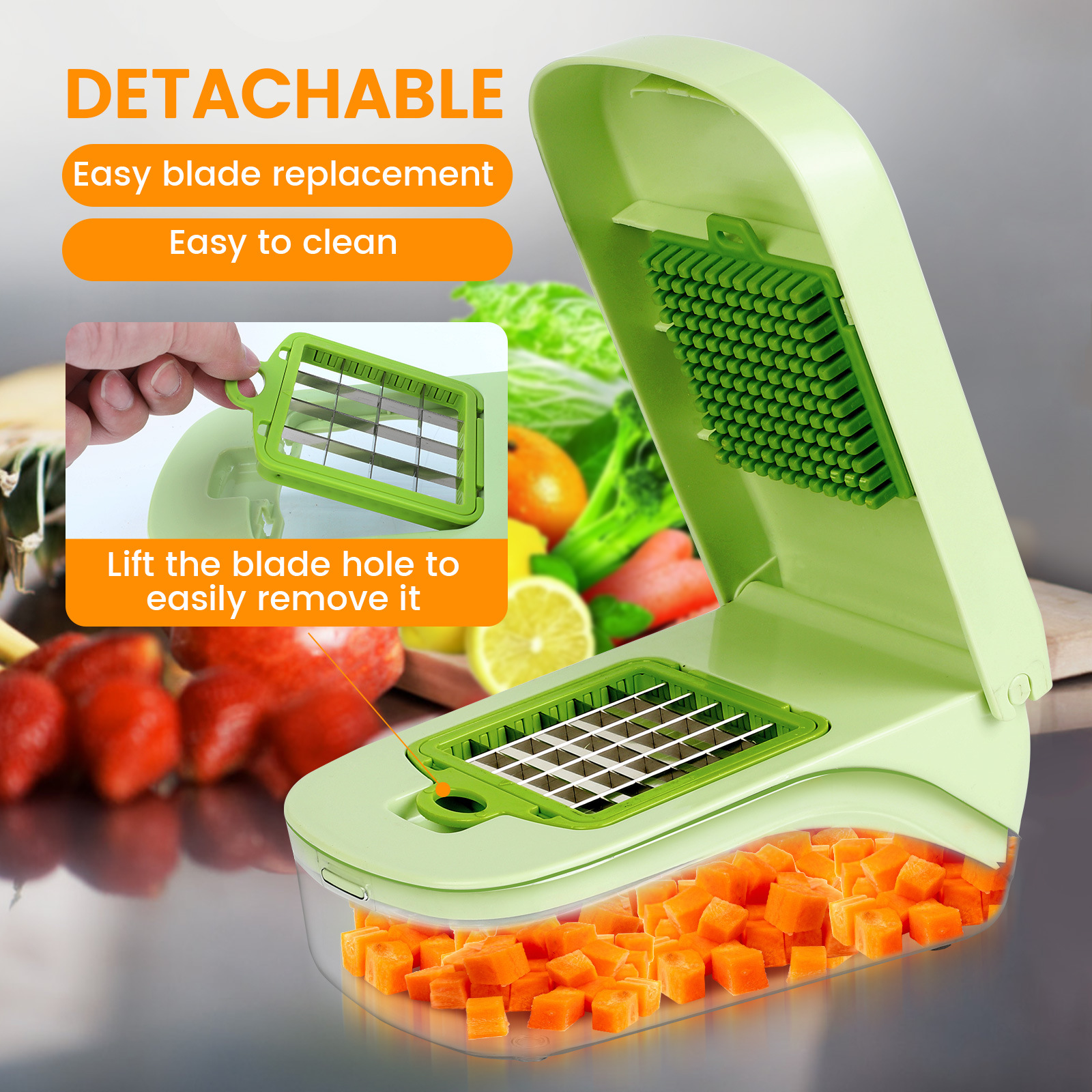 Multifunctional Vegetable Chopper Slicer Shredder