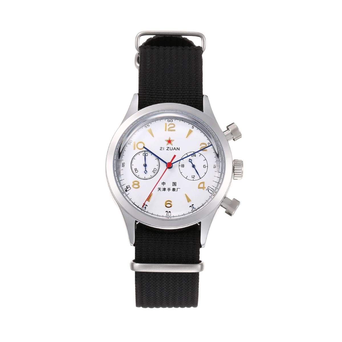 Herren-Automatikuhr mit Nylon-Armband, tiefwasserdicht, vielseitig