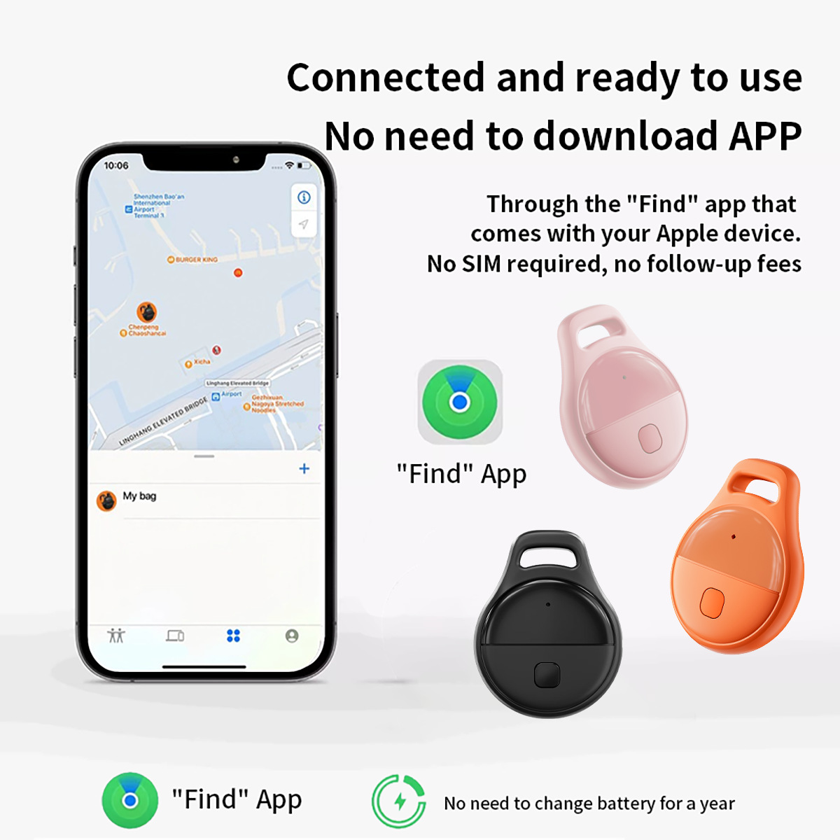 Smart GPS tracker device for keys and pets