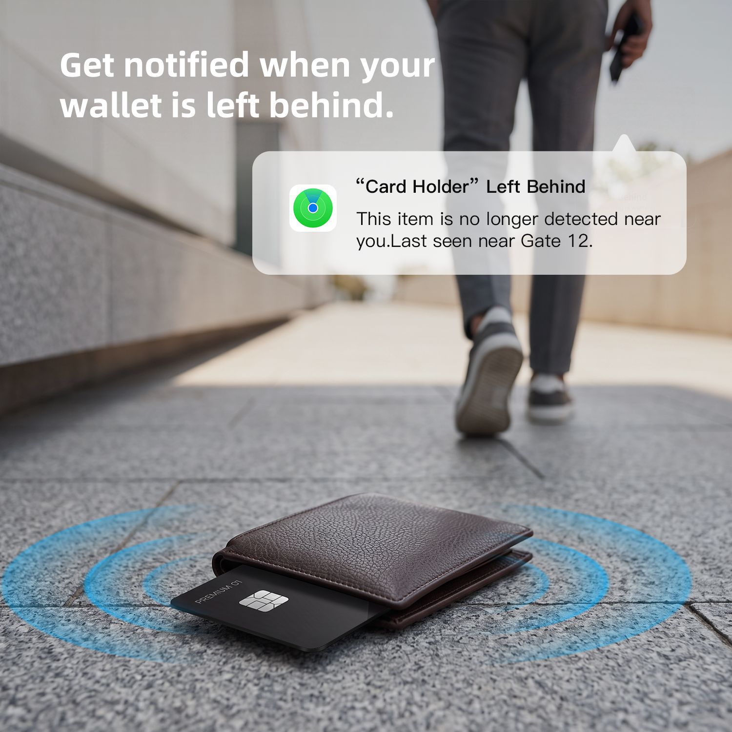Funkortungskarte Tracker IP68 wasserdicht iOS/Android