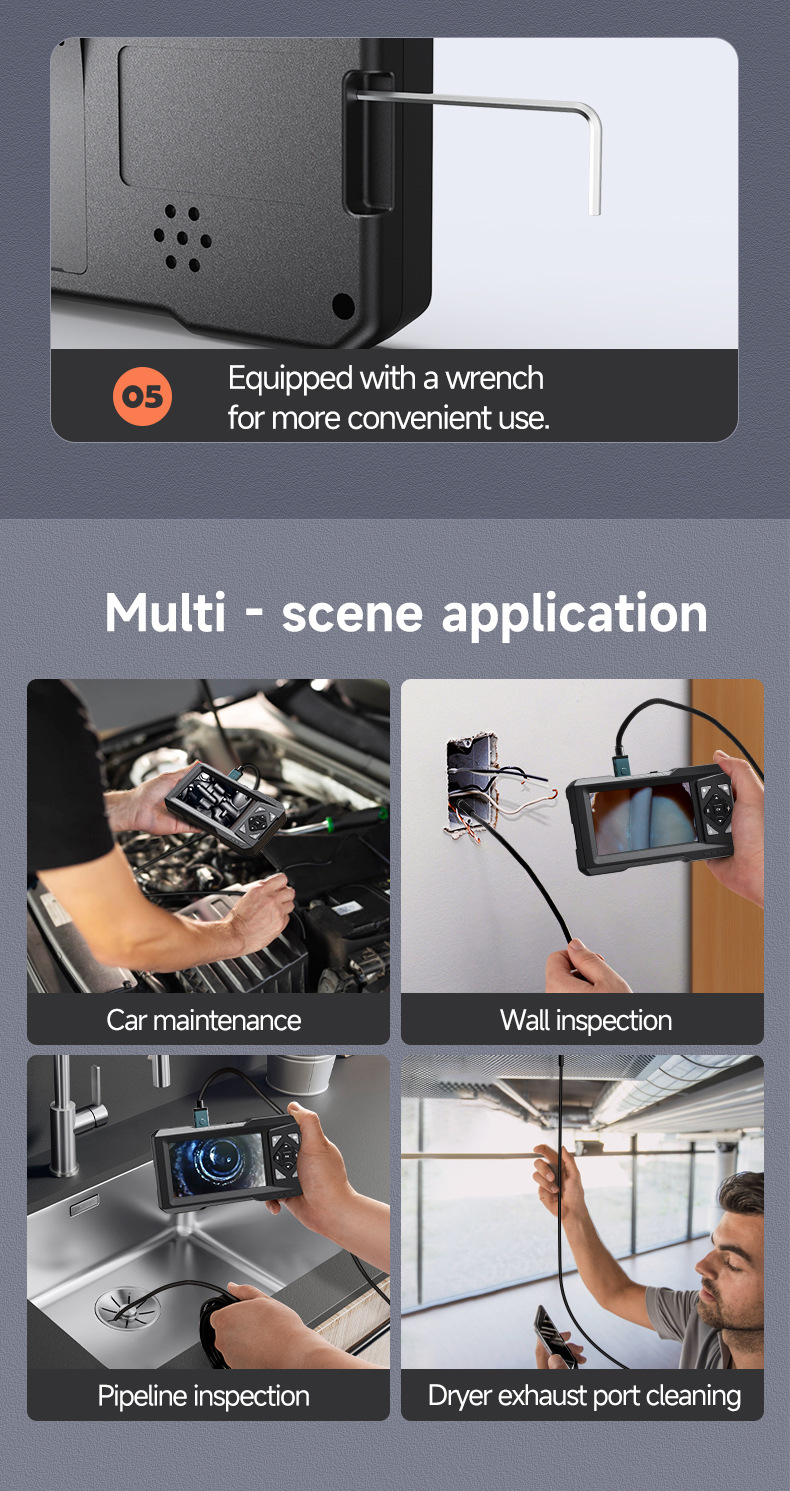 Endoscope 5.5mm, digital, HD camera with display