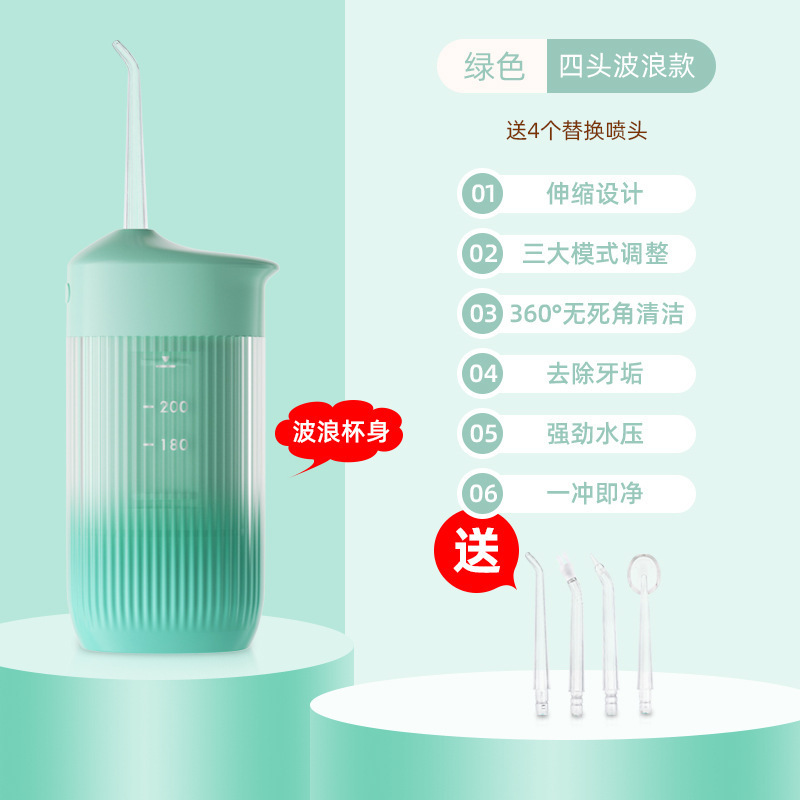 Portable electric pulse water flosser