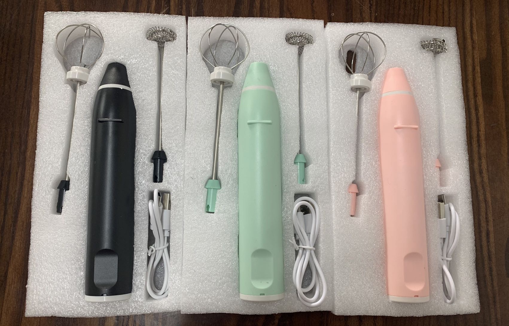 Elektrischer Handmixer, Edelstahl, Mini tragbar für Eier und Getränke