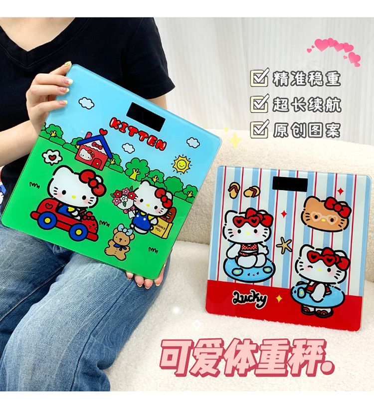 Cute cat digital scale, home weighing scale, battery-powered
