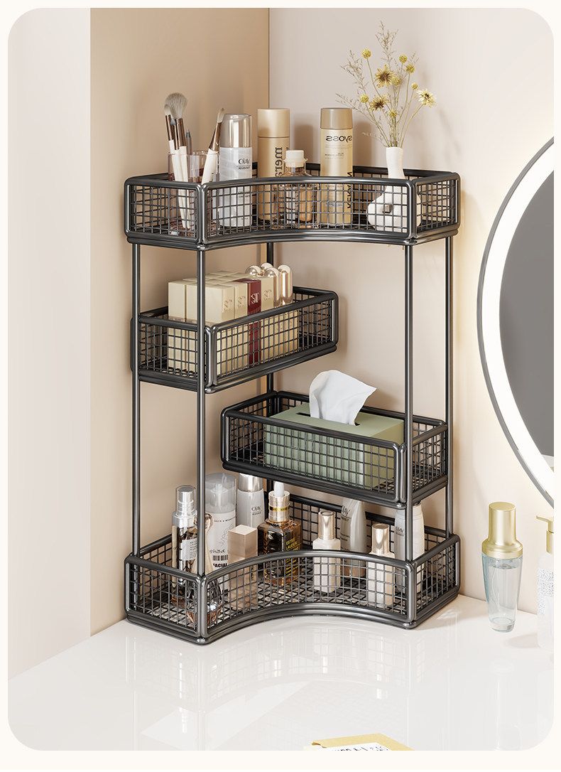 Cosmetic storage rack, multi-layer bathroom organizer