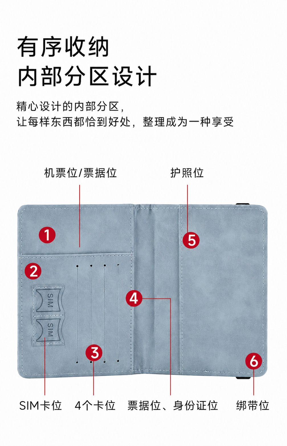 跨境现货护照夹定制pu皮革多功能卡位收纳证件包绑带旅行夹印logo