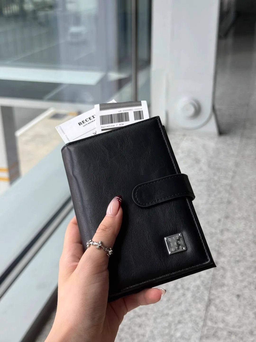 Kadın pasaport cüzdanı çok işlevli bilet banknot bölmesi
