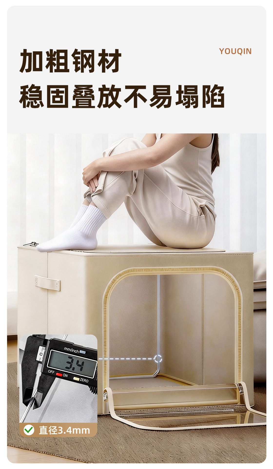衣服收纳箱家用牛津布艺百纳箱衣物被子羽绒服储物折叠衣柜整理箱