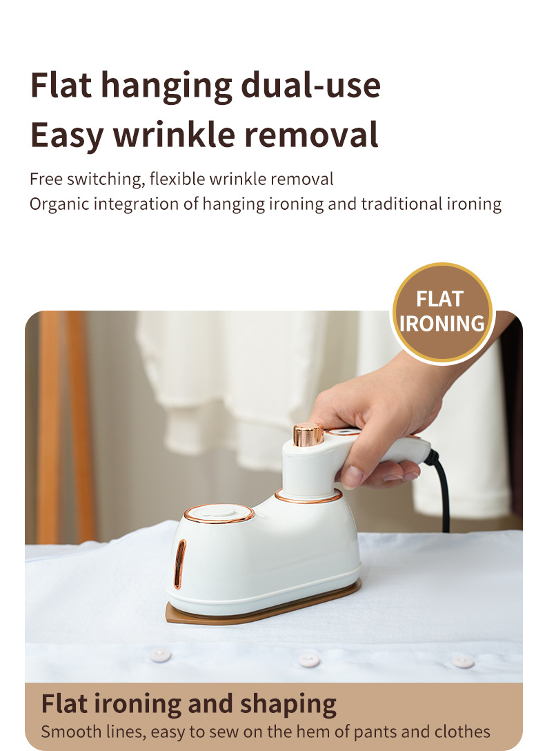 Portable steam iron, handheld, household, compact
