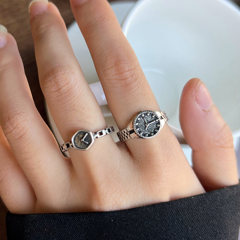 925er Silberring Damen, verstellbar offen