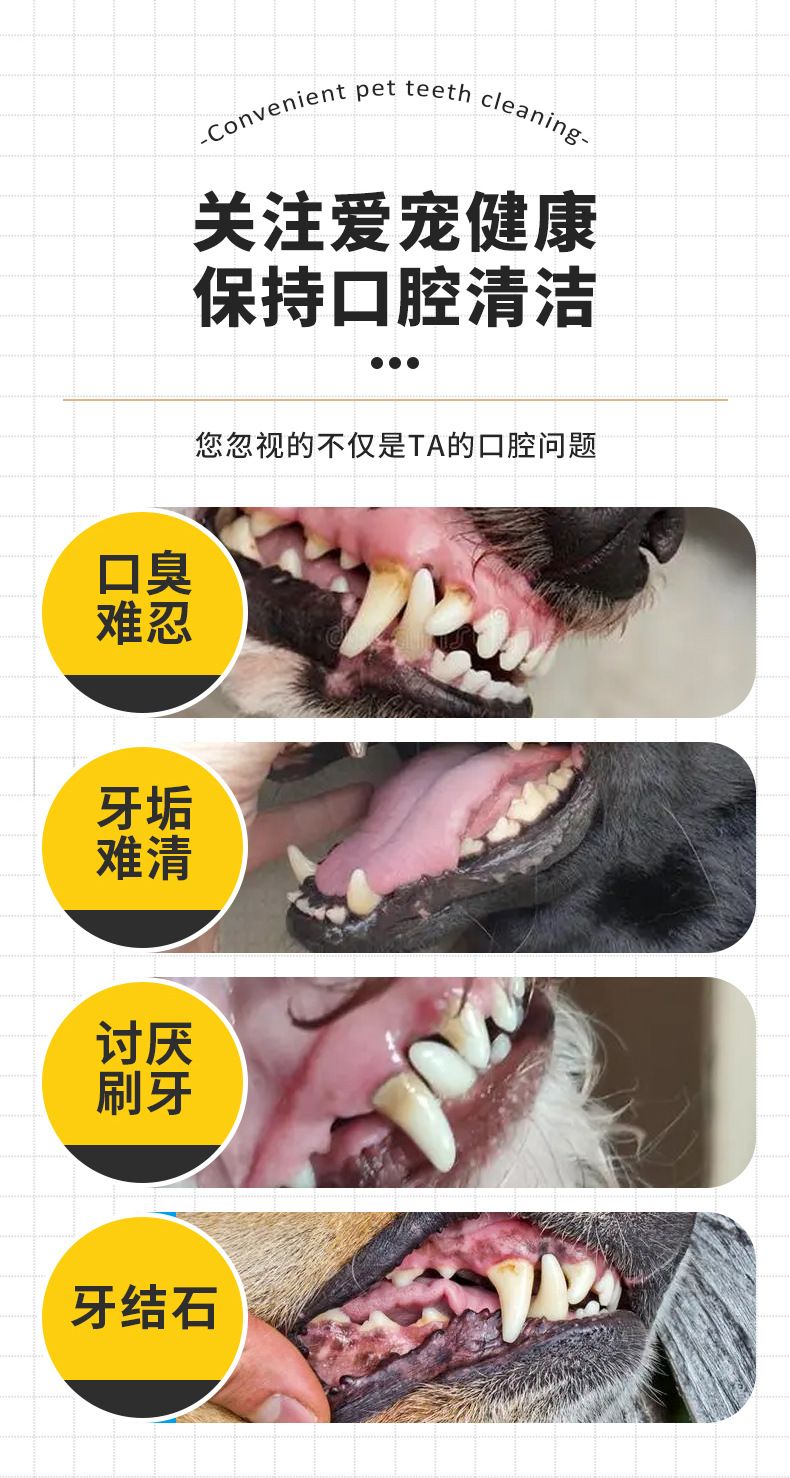 Pet dental cleaning finger pads