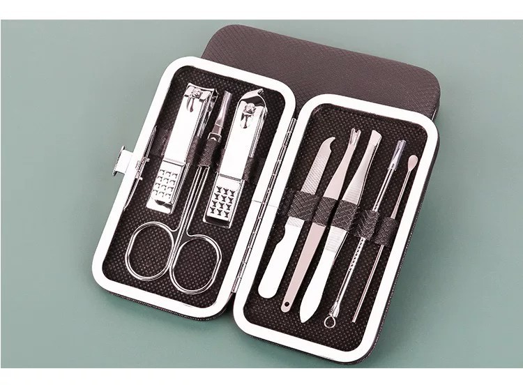 Stainless steel nail care kit, 7 pieces