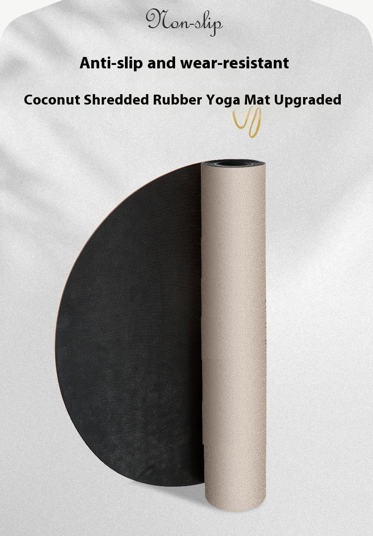 Kokosnussschalen Yogamatte, oval und Halbmond, rutschfest, schweißabsorbierend