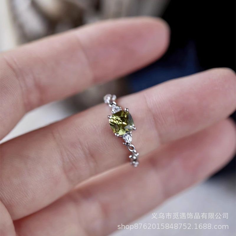 Vintage sparkle zircon open ring for women