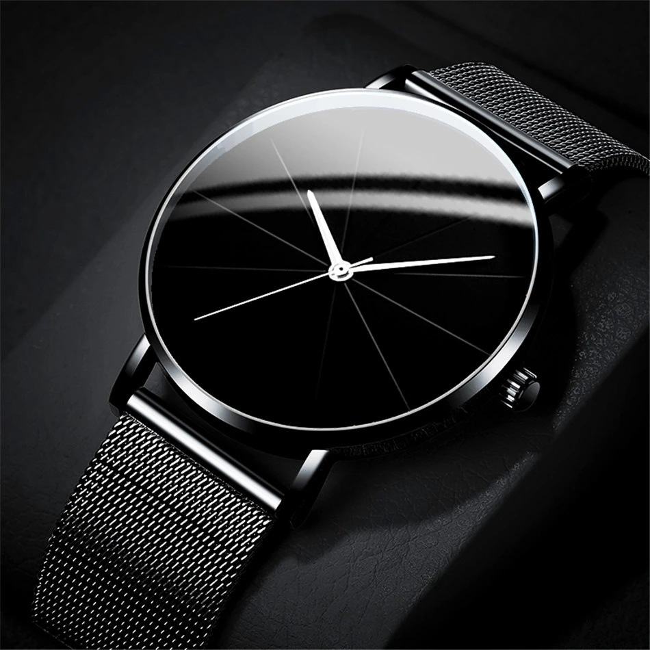 Herrenuhr automatisch, Mesh-Armband, Quarz