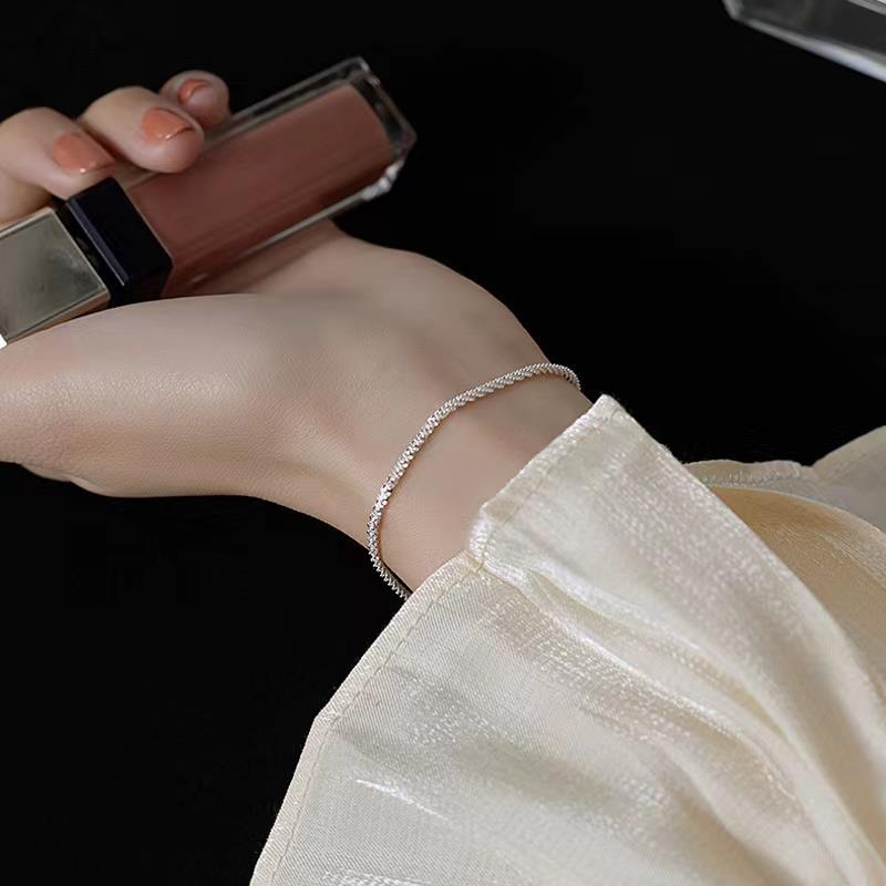 S925 silver baby bracelet women breathable Korean style