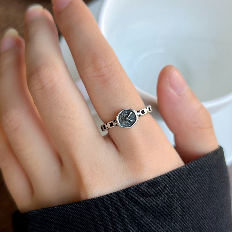 925er Silberring Damen, verstellbar offen