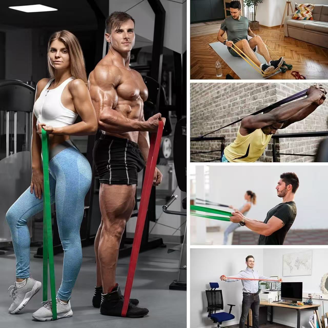 Yoga resistance bands for home workout, shoulder and back opening
