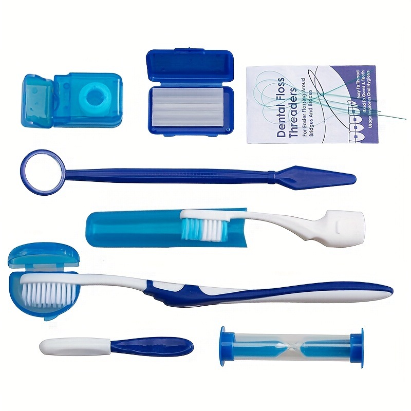 Kieferorthopädisches Mundpflegeset, 8-teilig, Klinik-Geschenk