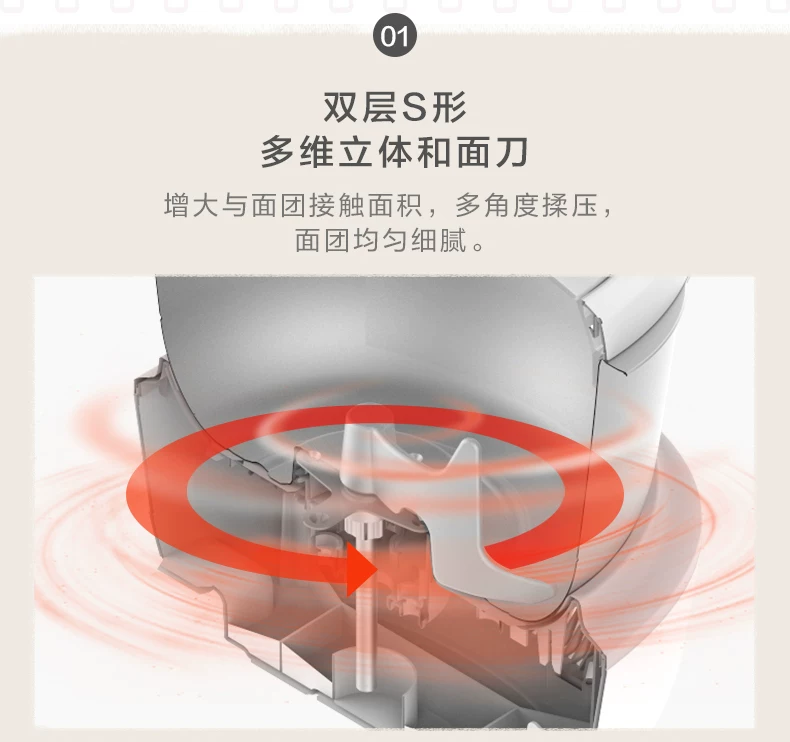 Dough mixer HMJ-A70C1, 7L automatic kneading machine