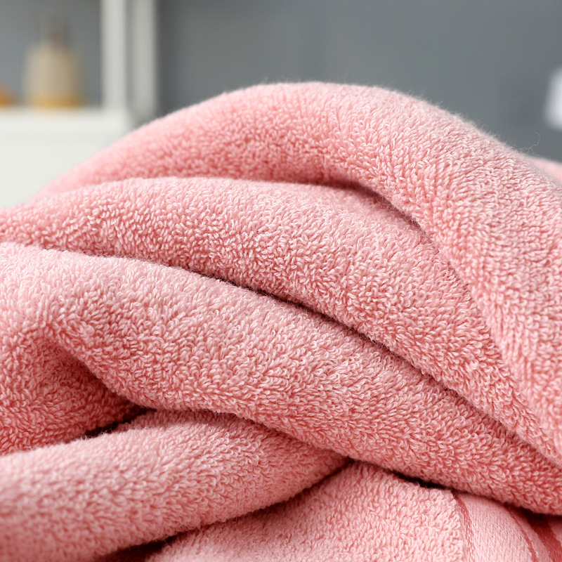 Baumwoll-Handtuchset, sechsteilig, glänzender Satin