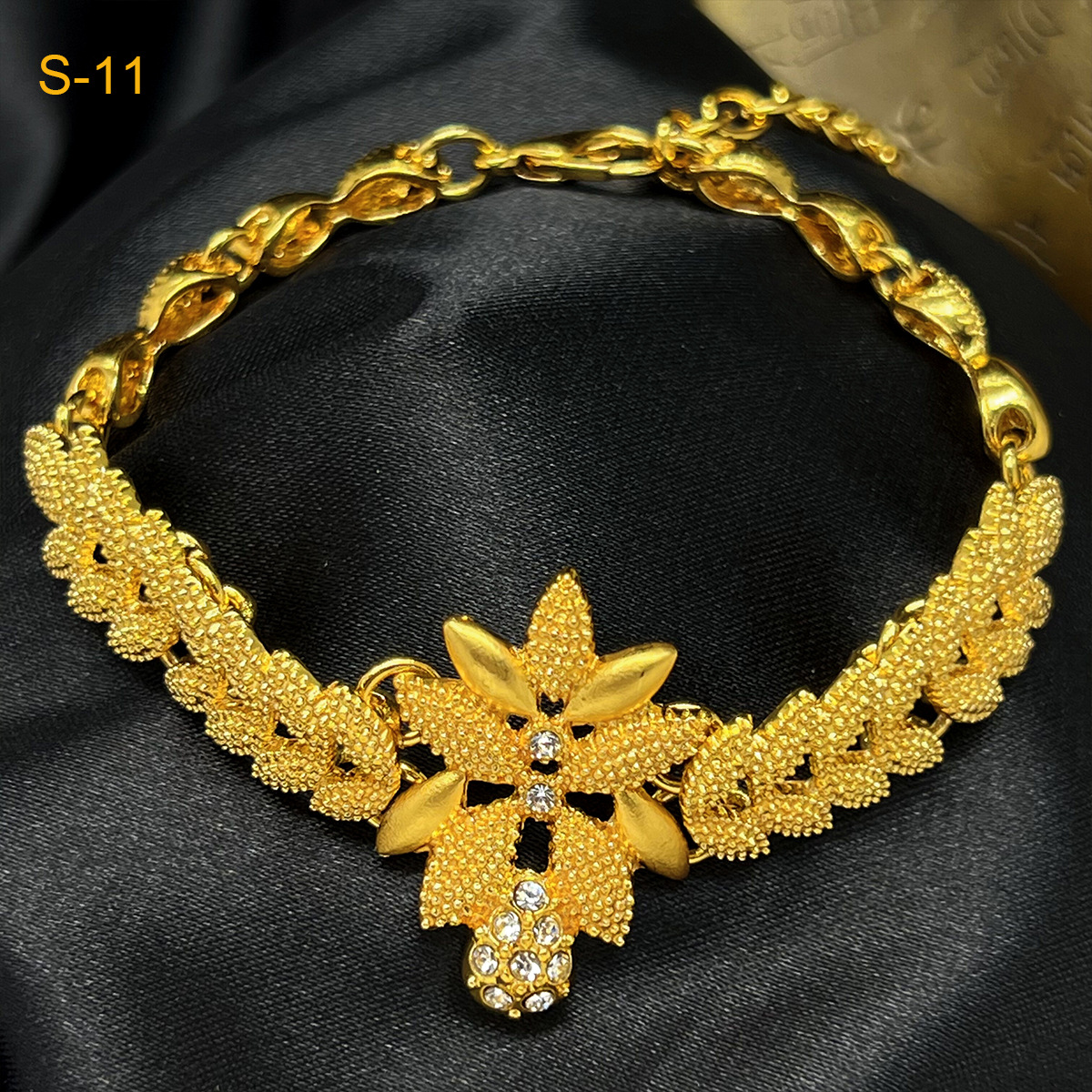 Dubai Brautschmuckset, 24K vergoldet, vierteilig